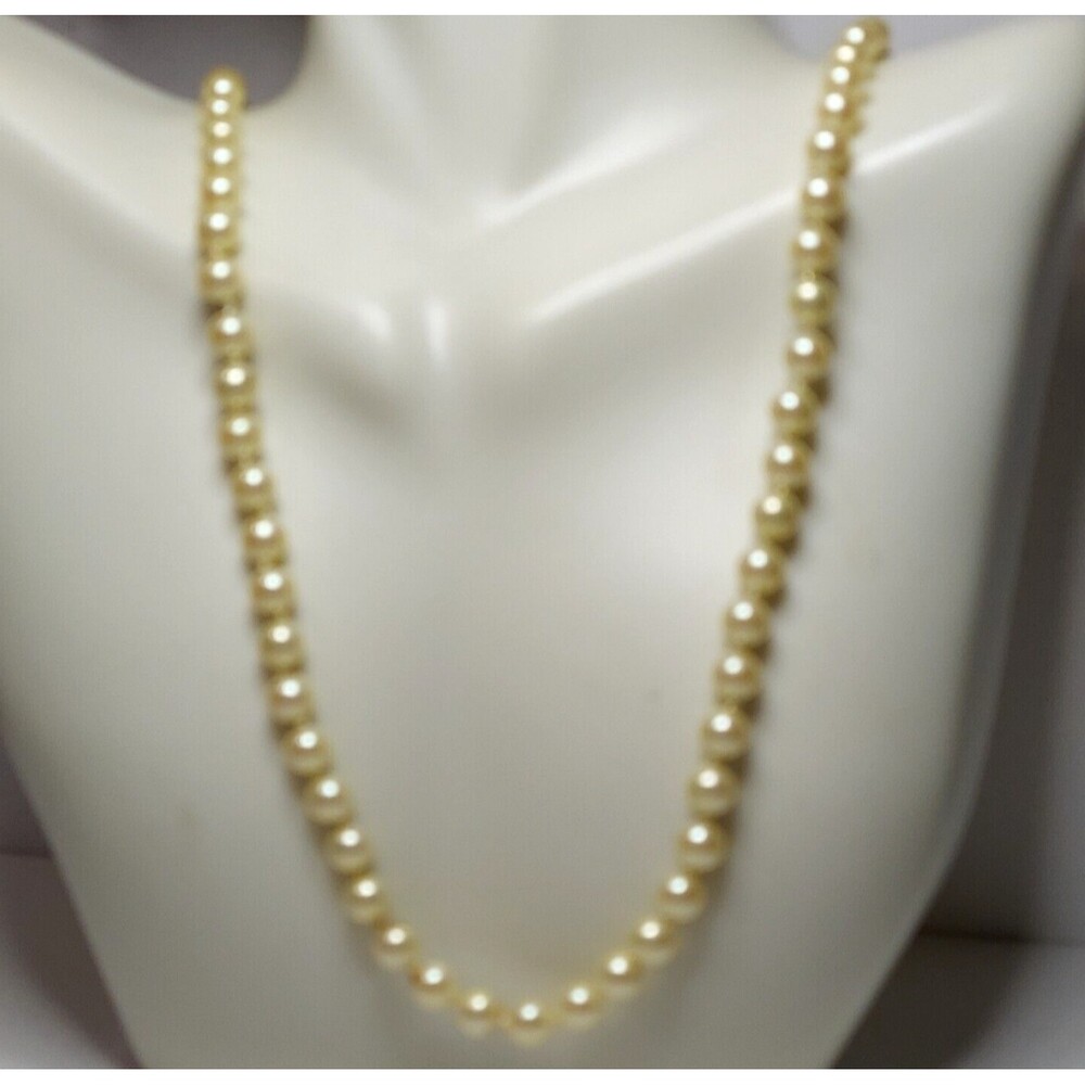 Marvella Necklace Faux Pearl 1980's Knotted 24"